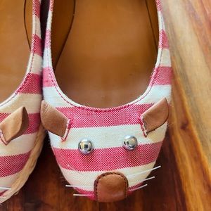 Marc Jacobs Red Striped Mouse Espadrille Flats 37